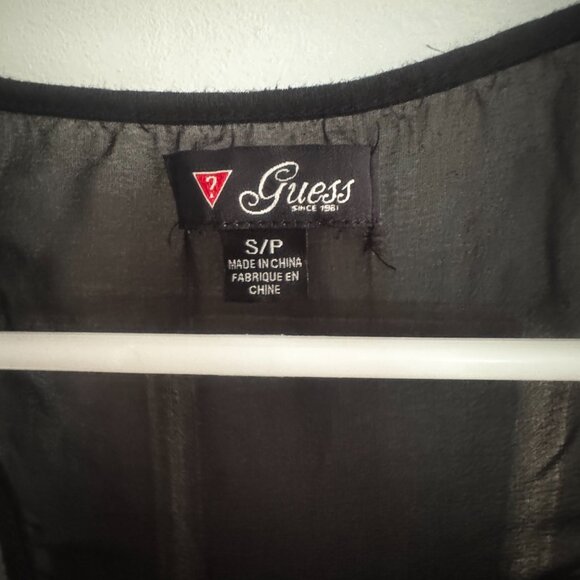 Black Guess Sleeveless Mesh Top Dress Womens Size S - Picture 3 of 4